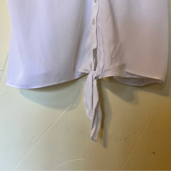 INC White Sleeveless Button-Down Blouse - Size PL - Picture 5 of 6